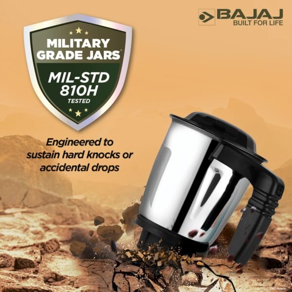 Bajaj Military Series Finesse 750W Mixer Grinder - Image 2