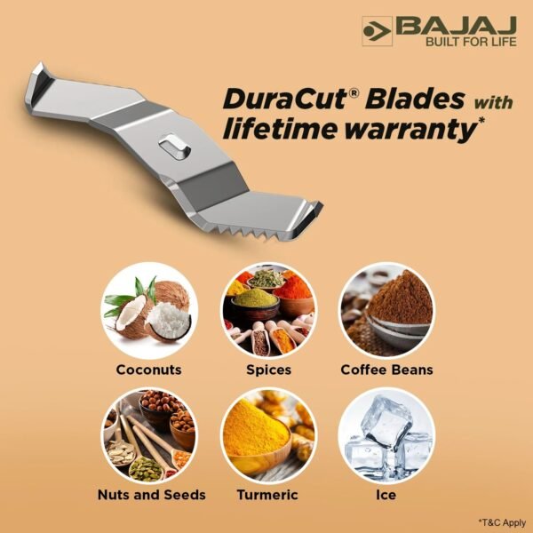 Bajaj Military Series Finesse 750W Mixer Grinder - Image 3