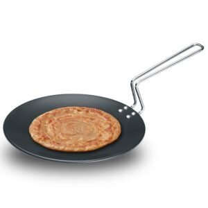 Hawkins Futura 26 cm Tawa, Hard Anodised Tava with Stainless Steel Handle, Black (AT26)