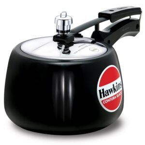 Hawkins 3 Litre Contura Black Pressure Cooker, Hard Anodised Inner Lid, Black (CB30)
