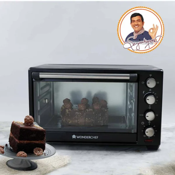 Wonderchef Renewed Oven Toaster Griller (OTG) - 28L | Black with Rotisserie | Auto-shut off | Heat-resistant Tempered Glass | Multi-stage Heat Selection - Image 4
