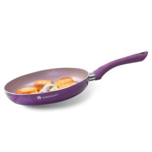 Wonderchef Royal Velvet 24cm Non-Stick Fry Pan | 24cm | Induction Bottom | Soft-Touch Handle | Virgin Grade Aluminium | PFOA and Heavy Metals Free