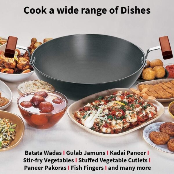 Hawkins Futura 1.5 Litre Deep Fry Pan, Hard Anodised, Round Bottom Small Kadai Without Lid, Black (AK15) - Image 7