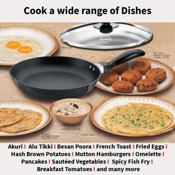 Hawkins Futura 20 cm Frying Pan, Non Stick Fry Pan with Glass Lid, Frypan, Black (NF20G) - Image 6