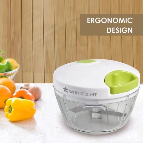 Classic String Vegetable Chopper & Whipper, Vegetable Cutter, Dip Whipper, Anti Slip, 3 Stainless Steel Blades, 450 ml