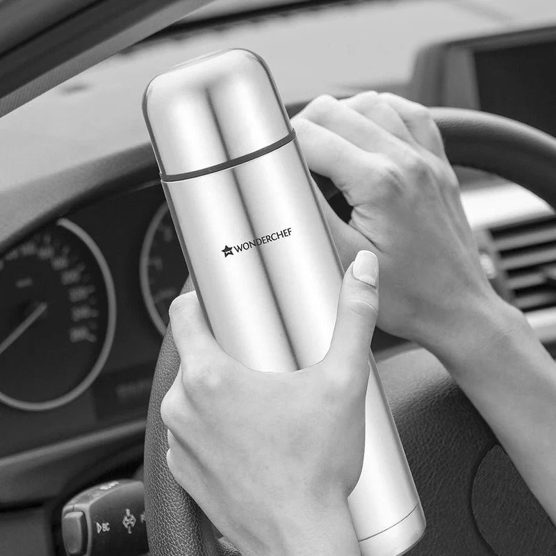 Hot-Bot, 1000ml, Double Wall Stainless Steel Vacuum Insulated Hot and Cold Flask with Travel Pouch, Copper Plated Inner Wall, Spill & Leak Proof, 2 Years Warranty - Image 4