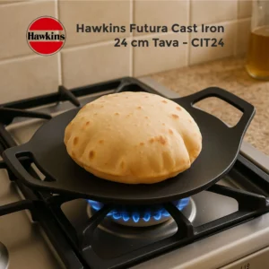 Hawkins Futura Cast Iron Tawa 24 cm diameter