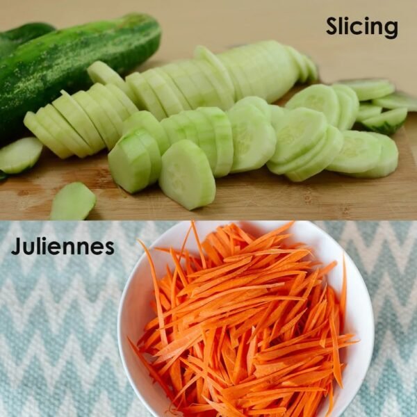 Turbo Dual Speed Food Processor, Multi-purpose, High Speed, Chop Vegetables, Julienne, Whisk, Slice, Mince, Knead Atta, Blend Juices - Image 7