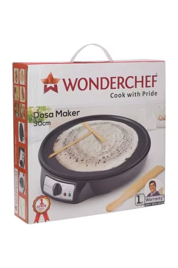 Wonderchef Electric Dosa Maker 30cm | Multi Snack Tawa | 910-Watt |Black - Image 3