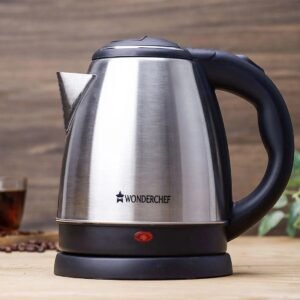 Wonderchef Crescent Electric Kettle 1.5L | Stainless Steel Interior | Safety Locking Lid | 1350W