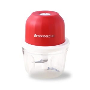 Wonderchef Zippy Rechargeable Wireless Electric Chopper, Stainless Steel Blades, One Touch Operation | Cordless 10 Seconds Chopping And Mincing Vegetables, Meat, etc | 30 Watts |1 Year Warranty