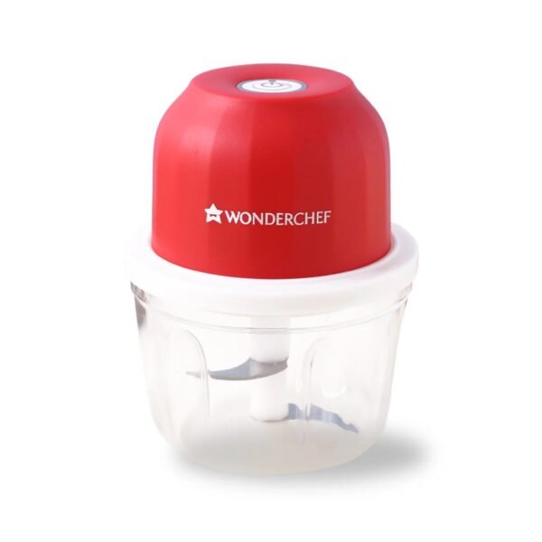 Wonderchef Zippy Rechargeable Wireless Electric Chopper, Stainless Steel Blades, One Touch Operation | Cordless 10 Seconds Chopping And Mincing Vegetables, Meat, etc | 30 Watts |1 Year Warranty