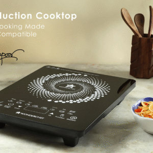Swift Induction Cooktop with 8 Power Settings|2200 Watt Induction Cooktop| Pre-set Menus for Soups, Curries, Dals, Saute Masala|Crystal Glass Top Surface| LCD Digital Panel | Smart Touch Buttons|Compact & Portable Induction Cooktop| 1 Year Warranty