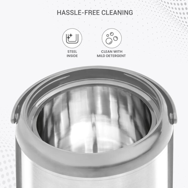 Milton Stellar 10 Thermosteel Water Jug | 10 litres | Silver | PU Insulated | Hot & Cold | Sturdy Base | Hygienic | Odour Free - Image 4
