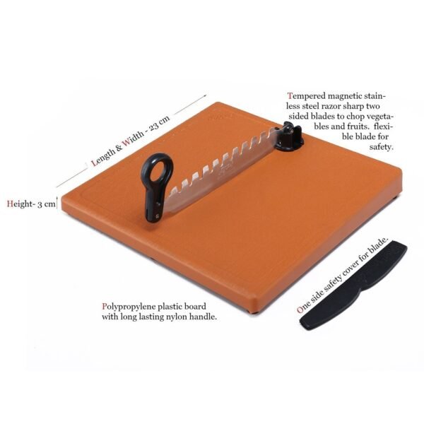 Anjali Fantastique Flexi Chopper S.S. Vegetable and Fruit Cutter | Brown Colour | Standard Size | Stainless Steel Blade - Image 2