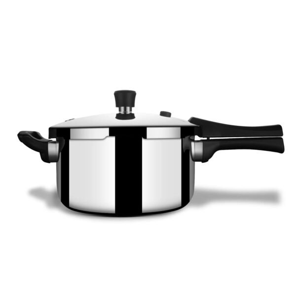Stahl Xpress Triply Stainless Steel Outer Lid Pressure Cooker- 5L | Gas & Induction Cooktops Compatible | Serves 4-6 People