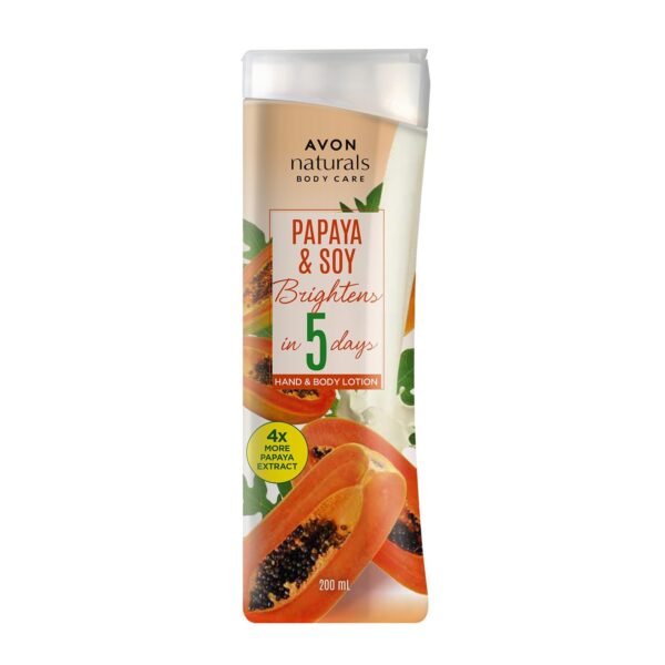 Avon Naturals Body Care Papaya and Soymilk Hand Body Lotion 200m - Image 2