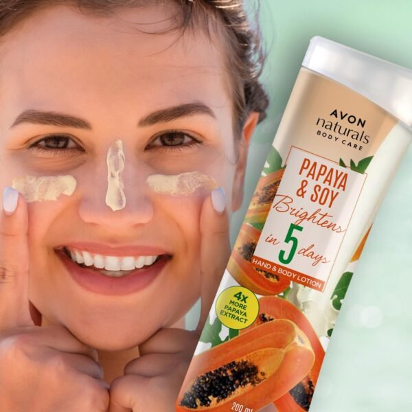 Avon Naturals Body Care Papaya and Soymilk Hand Body Lotion 200m - Image 3