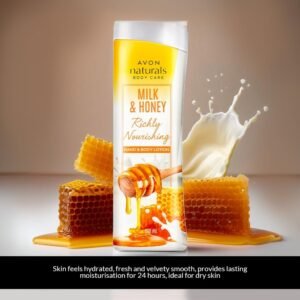 Avon Naturals Milk & Honey Hand & Body Lotion 200 mL | Light weight and Non-greasy