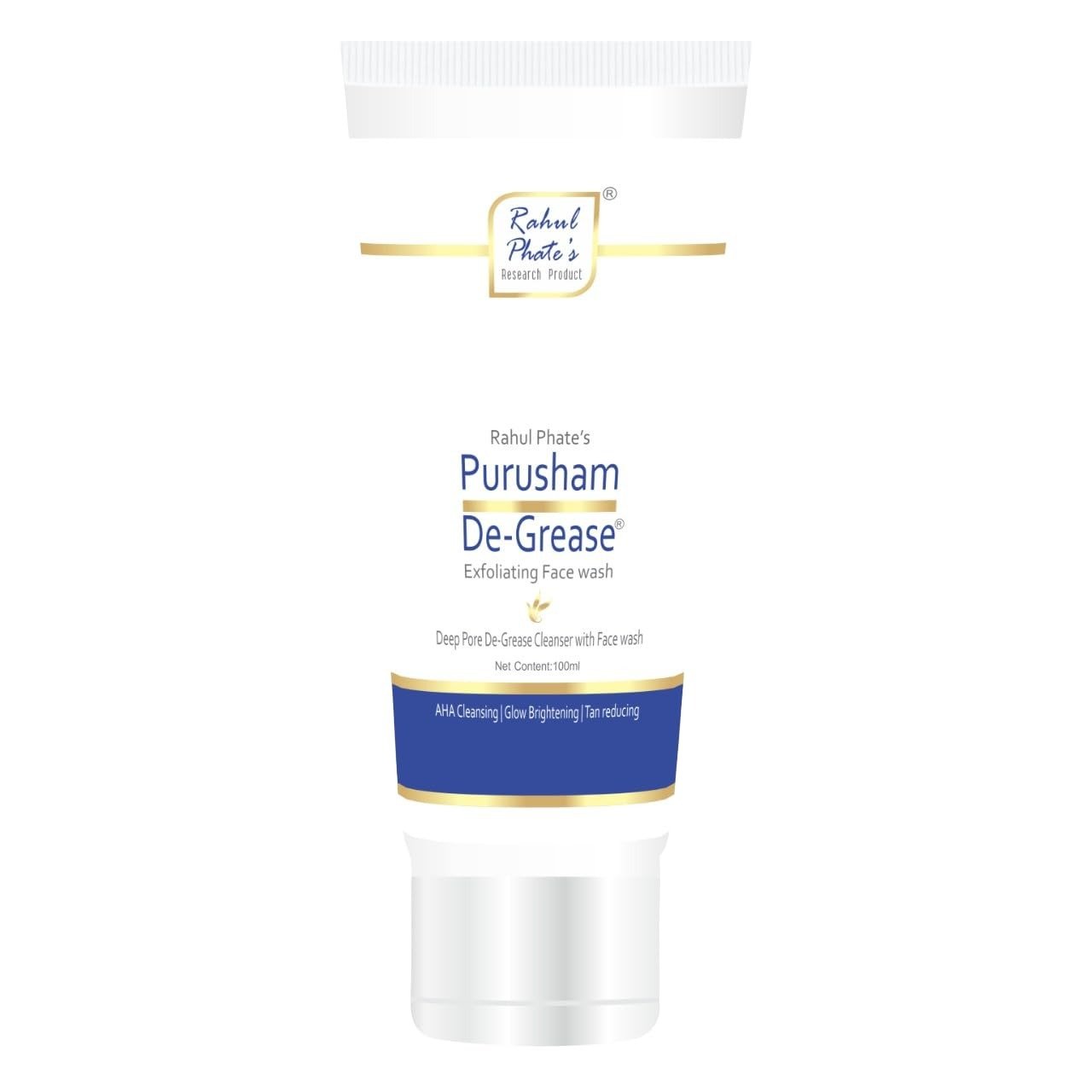 Rahul Phate's Research Product | Purusham De-Grease Exfoliating Face Wash | 100ml