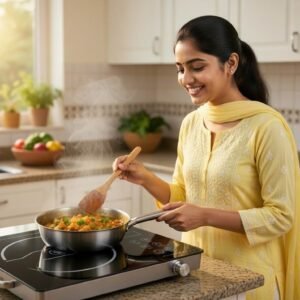 Surya Vandana Infrared Cooktop| Suitable for All Metal Utensils Like Steel, Iron, Brass, Copper | With Steel Jaali | Design May Vary |2000W